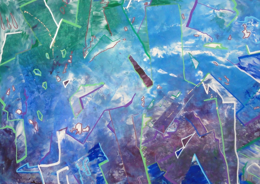 Coeur Amethyste 95x65cm